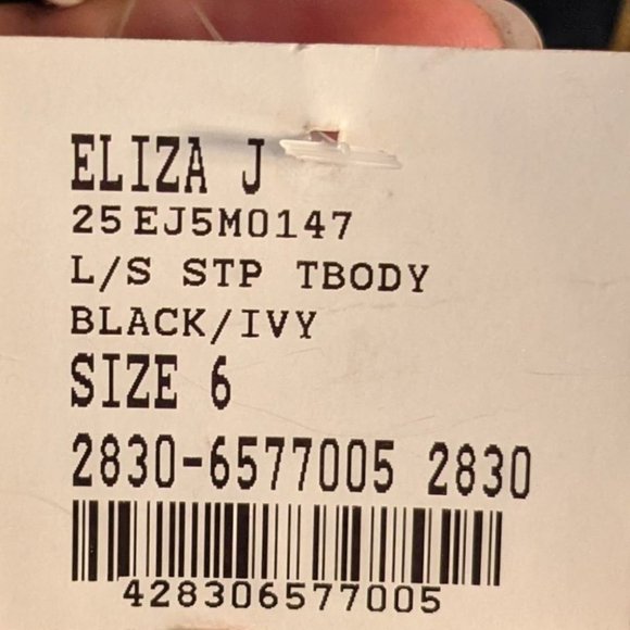 NWT Eliza J | Striped Knit Shift Dress - Picture 5 of 7